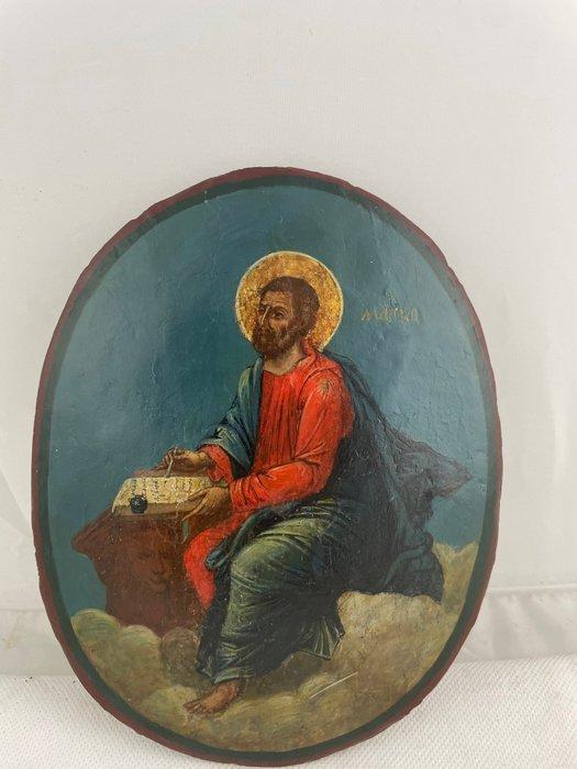 Icoon - Heilige Apostel en Evangelist Marcus - Hout, Antiek en Kunst, Kunst | Niet-Westerse kunst