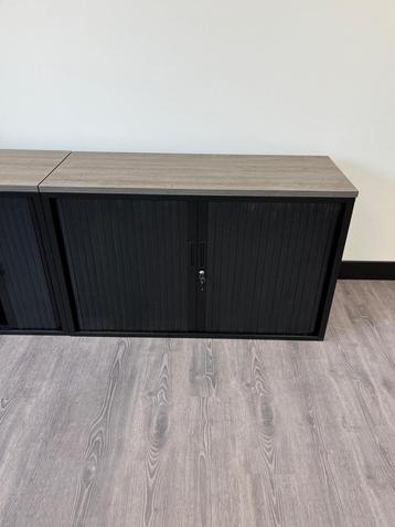 Lage zwarte roldeurkast/archiefkast - 80/120/45 cm - nieuw, Huis en Inrichting, Kasten | Roldeurkasten en Archiefkasten, 100 tot 150 cm