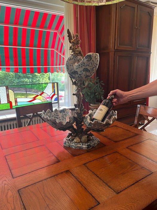 Centre de table - Bronze, Porcelaine - Les appels, Antiek en Kunst, Kunst | Designobjecten