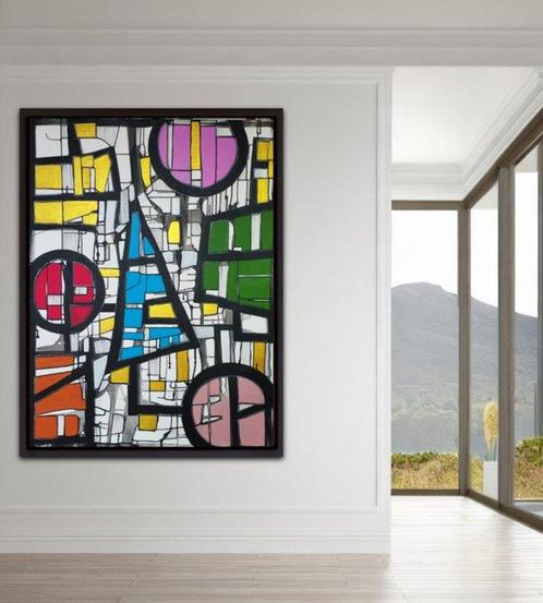 Natia Antadze - Abstrakte Komposition - XXL, Antiek en Kunst, Kunst | Schilderijen | Modern