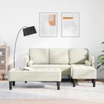 vidaXL Tuin Sofa met L-vormige Bank en Kussens - Crème, Huis en Inrichting, Verzenden, Nieuw
