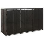 vidaXL Containerberging driedubbel 207x80x117 cm poly rattan, Doe-het-zelf en Bouw, Verzenden