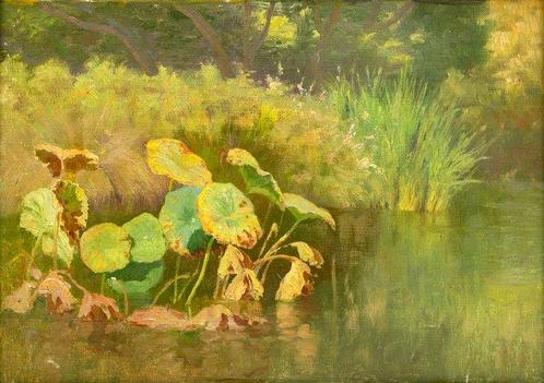 Francesco Lojacono (1838-1915) - Uno scorcio dell’Orto, Antiek en Kunst, Kunst | Schilderijen | Klassiek