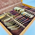 Bestekset - Mid-Century Scandinavische bestekset - Hout,, Antiek en Kunst