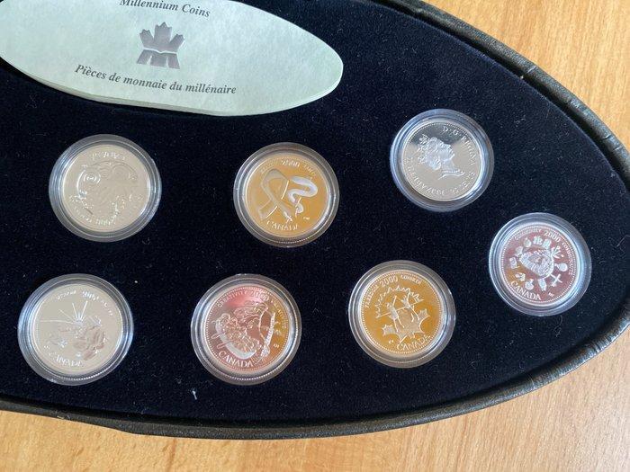 Canada. 25 Cents 1999 Auf der Schachtel steht Millennium, Postzegels en Munten, Munten | Europa | Niet-Euromunten