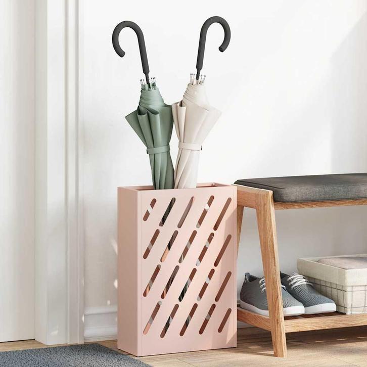 vidaXL Opslaghaak & Rek met opslag Roze 28 x 12 x 41 cm, Huis en Inrichting, Woonaccessoires | Paraplubakken, Nieuw, Verzenden