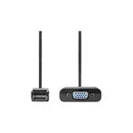Videokabel adapter displayport naar VGA (D-Sub) 20 cm zwart, Informatique & Logiciels, Pc & Câble réseau, Ophalen of Verzenden