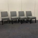 Complete set 4 stuks eetkamerstoelen, grijs zwart