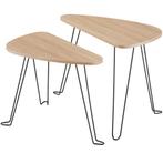 Set van 2 bijzettafels Richmond - Industrieel licht hout, ei, Maison & Meubles, Tables | Tables d'appoint, Verzenden