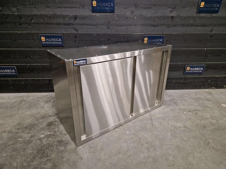 Wandkast | 2 schuifdeuren | RVS | 100 cm, Zakelijke goederen, Horeca | Meubilair en Inrichting, Gebruikt