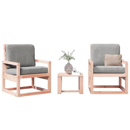 vidaXL 3-delige Loungeset massief douglashout, Tuin en Terras, Tuinsets en Loungesets, Loungeset, Nieuw, Verzenden