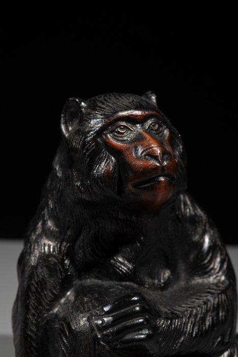 Bronze - Signed Hk  - Une sculpture en bronze dun singe, Antiquités & Art, Antiquités | Autres Antiquités