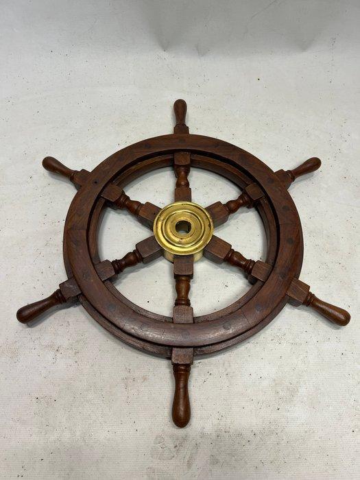 Maritieme objecten - Eik- houten stuurwiel, Antiek en Kunst, Curiosa en Brocante