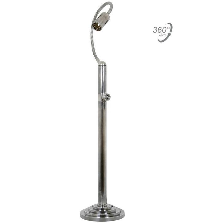 Staande lampen Messing Vloerlamp Valdez Antiek Zilver, Huis en Inrichting, Lampen | Vloerlampen, Verzenden