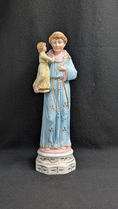 Beeld - Heilige Sint Antonius van Padua met kindje Jezus -, Antiek en Kunst, Antiek | Boeken en Manuscripten