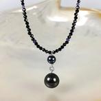 Halsketting Zilver Parel - Parel - Tahiti Ø12,7mm Spinels, Handtassen en Accessoires, Kettingen, Nieuw