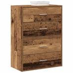 vidaXL Kasten met 2 lades 2 st 60x31x40cm bewerkt hout oud, Huis en Inrichting, Verzenden, Nieuw
