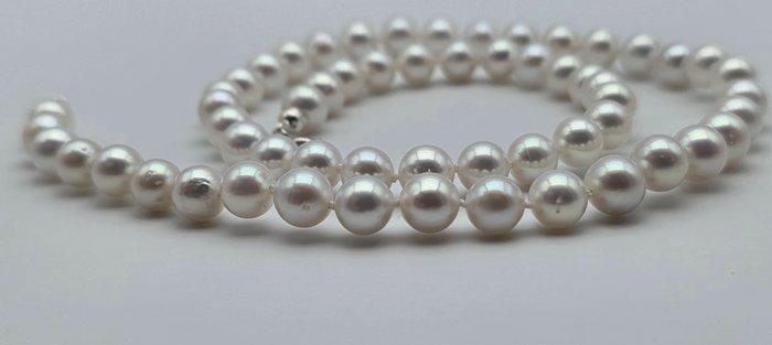 Zonder Minimumprijs - Halsketting - 18 karaat Witgoud Parel, Handtassen en Accessoires, Kettingen