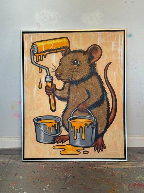 Dillon Boy (1979) - Original Rare DBoy Banksy Rat Mouse Blek, Antiek en Kunst, Kunst | Schilderijen | Modern
