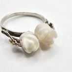 Zilver, Fijn Zilver - Gesneden Roos Arts & Crafts - Ring -