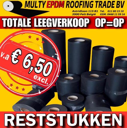 EPDM DAKBEDEKKING UIT1 ST 1,20 + 1,5MM DIK va .€6,50 p/m² ex, Bricolage & Construction, Tuiles & Revêtements de toit, Enlèvement ou Envoi