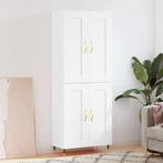 vidaXL Hoge kast 69,5x34x180 cm bewerkt hout wit, Huis en Inrichting, Verzenden, Nieuw