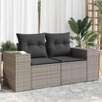Tuinbank Poly Rattan Grijs | Retour Deal | OP = OP, Tuin en Terras, Verzenden, Nieuw, Rotan