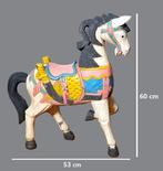 sculptuur, India fine XX secolo cavallo bardato - 60 cm -