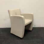 Tweedehands leolux fauteuil model Kilenge, beige leer
