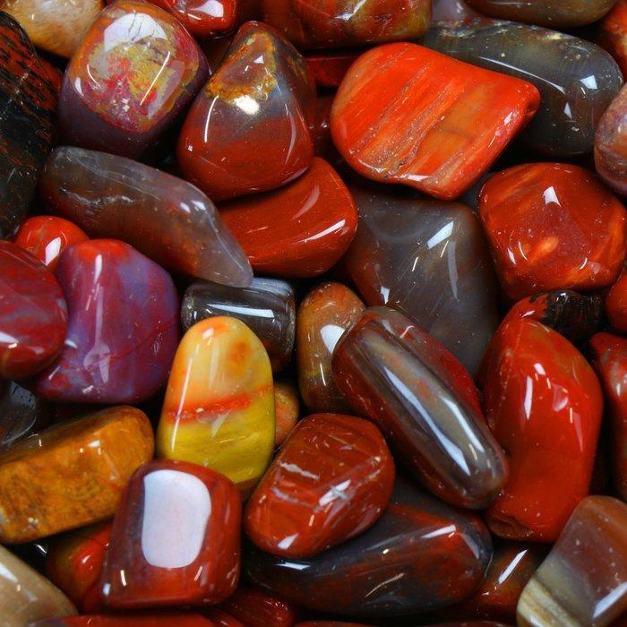 Laatste partij! - ‘Arizona Red’ versteende hout - Gepolijste, Verzamelen, Mineralen en Fossielen