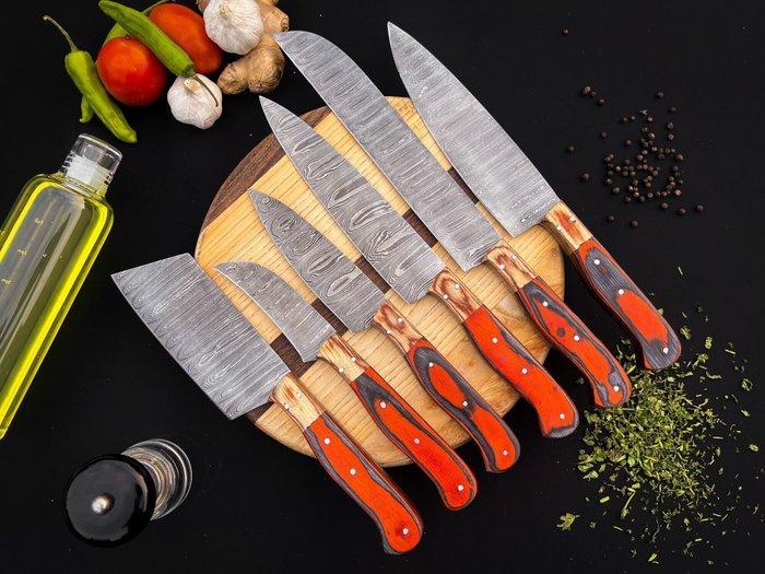 R.S Knives - Keukenmes - Chef-messen - Meerkleurige Pakka, Antiek en Kunst, Antiek | Keukengerei