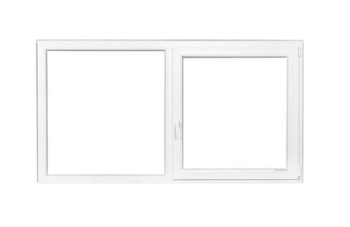 PVC raam vast-draaikiep b200xh110 cm Wit, Doe-het-zelf en Bouw, Glas en Ramen, Dubbelglas, Nieuw, Gevelraam of Ruit, 80 tot 120 cm