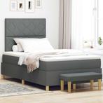 vidaXL Boxspring Bed met Matras & Bank Donkergrijs 120x200, Huis en Inrichting, Slaapkamer | Bedden, Verzenden, Nieuw