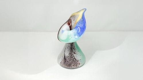 Vaas - Glas-in-lood - Bloemen kunstglas vaas, Antiek en Kunst, Antiek | Glaswerk en Kristal