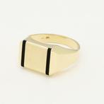 Ring - 14 karaat Geel goud - Onyx, Nieuw