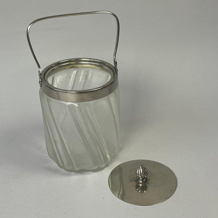 Koekjesdoos - Art Nouveau - Fries Draadglas Koekjespot, met, Antiek en Kunst, Antiek | Glaswerk en Kristal