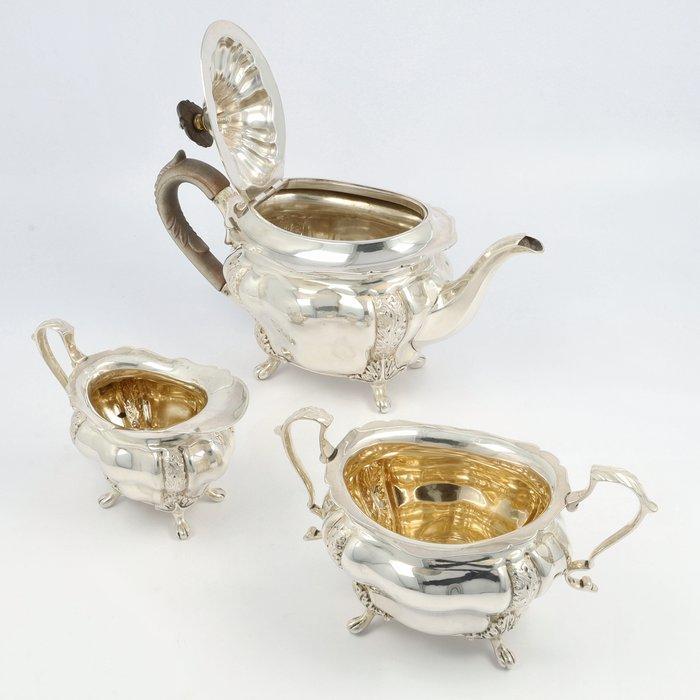 Barraclough & Sons (James Henry & Herbert) - Theeservies (3), Antiek en Kunst, Antiek | Zilver en Goud