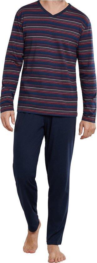 Schiesser Heren Pyjama - Donker Blauw - V Hals-Maat XL, Kleding | Heren, Overige Herenkleding, Nieuw, Verzenden