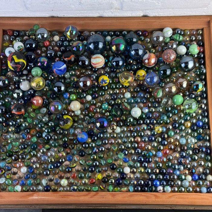 7 KG - Marbles Mix - Vintage & Modern US & EU glass (UV, Antiek en Kunst, Antiek | Speelgoed