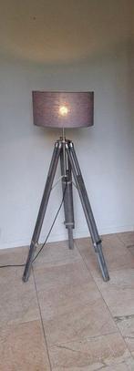 Lampadaire trépied - Bois - Métal Chromé. - Driepoot - Sans