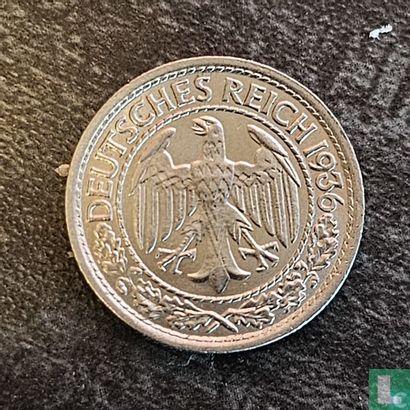 Duitsland - Duitse Rijk 50 reichspfennig 1936 (E), Postzegels en Munten, Munten | Europa | Niet-Euromunten, Losse munt, Duitsland