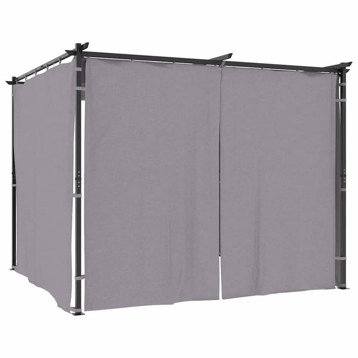 Prieel 3x3m Staal Antraciet | Retour Deal | 55% Korting!, Tuin en Terras, Partytenten, Minder dan 4 meter, Minder dan 5 meter