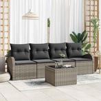vidaXL Tuinbank Set met kussen met opslag 5 pcs Grijs 55 x, Tuin en Terras, Verzenden, Nieuw