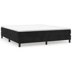 Zwart fluweel bedframe 160x200 | Retour Deal 35% Korting, Huis en Inrichting, Verzenden, Zwart, 200 cm, Stof