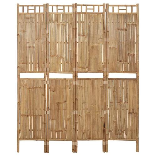 vidaXL Kamerscherm met 4 panelen 160x180 cm bamboe, Huis en Inrichting, Woonaccessoires | Overige, Nieuw, Verzenden