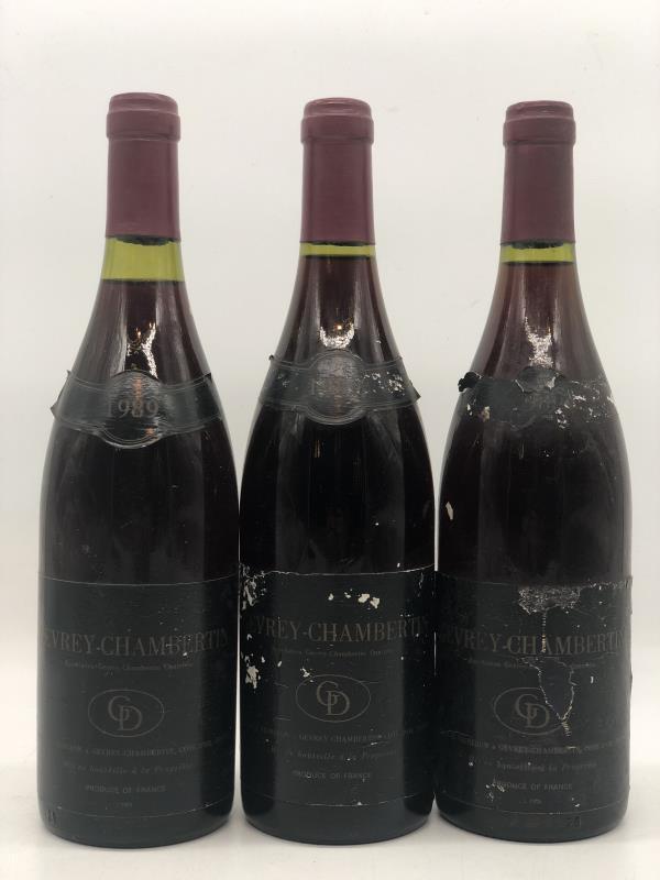 3 x 75cl Gevrey-Chambertin, D. Gallois 1989 (Bourgogne), Verzamelen, Wijnen, Frankrijk, Rode wijn, Nieuw, Ophalen of Verzenden
