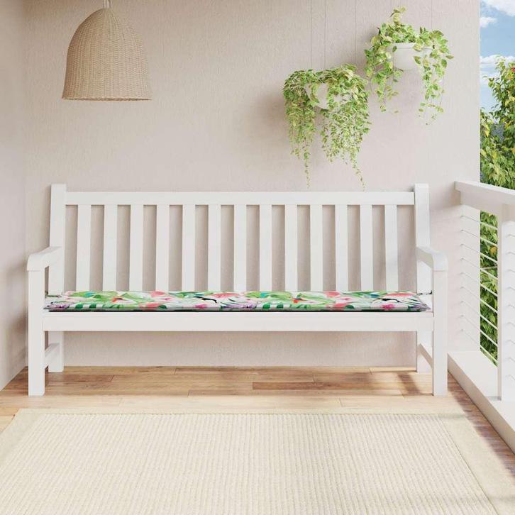 vidaXL Tuinbankkussen 200x50x4 cm stof meerkleurig, Huis en Inrichting, Woonaccessoires | Kussens, Nieuw, Verzenden