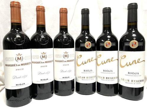 2019 C.V.N.E. Cune, Gran Reserva x 3 & 2020 Marqués de, Verzamelen, Wijnen