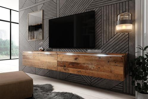 TV-Meubel Dixon - Old wood - 180 cm - tv kast - Led, Huis en Inrichting, Kasten |Televisiemeubels, 25 tot 50 cm, Nieuw, 150 tot 200 cm