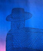 Jean-Michel Folon (1934-2005) - Personnage sous la lune